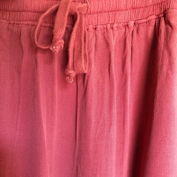 Silk Cranberry Drawstring Skirt - Picture 4 of 4